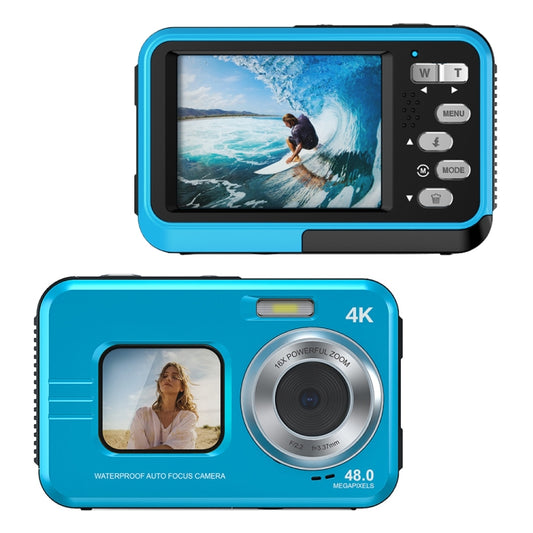 WDC901 3.5m Waterproof 48MP HD Dual Screen Outdoor Sports Digital Camera AU Plug(Blue) - Children Cameras by buy2fix | Online Shopping UK | buy2fix