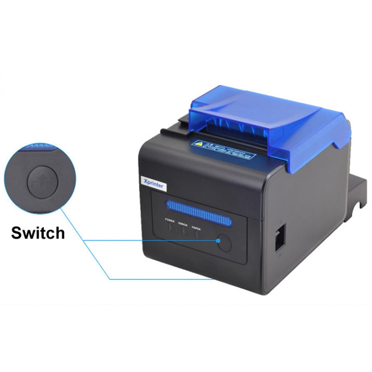 Xprinter XP-C300H 80mm Sound And Light Alarm Store Cashier Rreceipt Thermal Printer, Spec: USB+COM+LAN(EU Plug) - Printer by Xprinter | Online Shopping UK | buy2fix