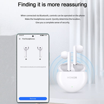 Honor Earbuds X5 Semi-in-ear Smart Call Noise Reduction Wireless Bluetooth Earphones(Glaze White) - Bluetooth Earphone by Huawei | Online Shopping UK | buy2fix