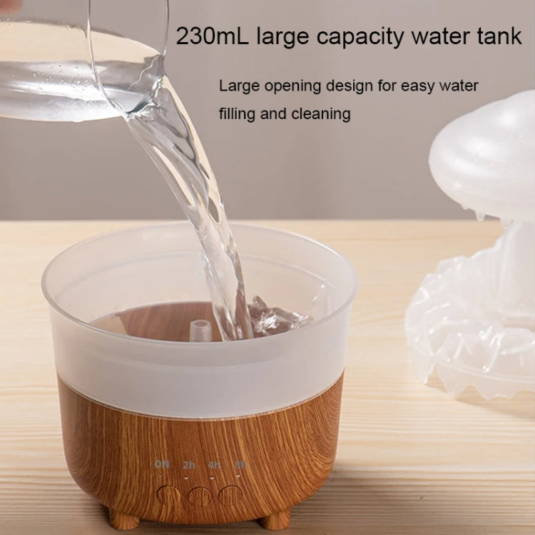 V50 Desktop Colorful Night Light Humidifier Wood Grain Water Drop Aroma Diffuser, Spec: UK Plug(Green) by buy2fix