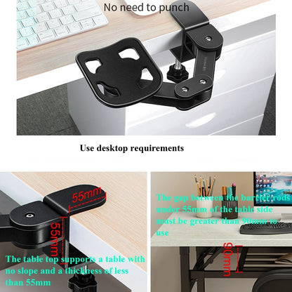 Vaydeer TJ2011 Computer Hand Bracket Mouse Pad Metal Lazy Arm Support Cantilever Wrist Pad(Black) - Other by Vaydeer | Online Shopping UK | buy2fix