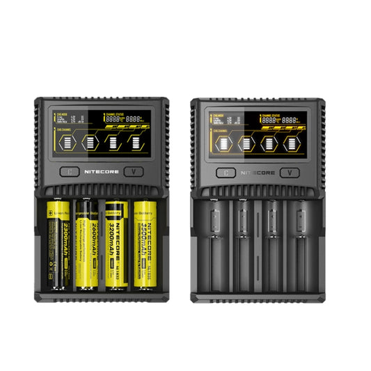 NITECORE 4-Slot Smart LCD Fast Charger, Model: SC4(UK Plug) by buy2fix