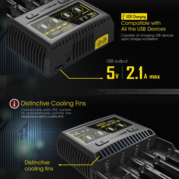 NITECORE 4-Slot Smart LCD Fast Charger, Model: SC4(EU Plug) - Charger & Converter by buy2fix | Online Shopping UK | buy2fix