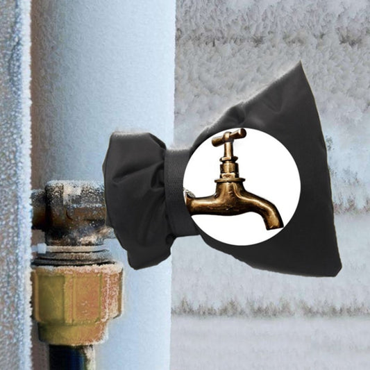 2 PCS Outdoor Terrace Winter Faucet Protective Cover Anti-icing Antifreeze Warm Cover(Black) by buy2fix