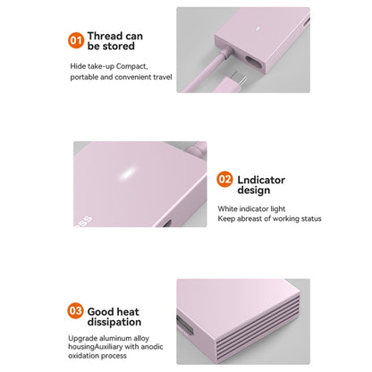 Blueendless 4K60Hz + Data Port Type-C Docking Station USB3.0 Splitter, Spec: 6-in-1 Gray by Blueendless