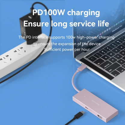 Blueendless 4K60Hz + Data Port Type-C Docking Station USB3.0 Splitter, Spec: 6-in-1 Gray by Blueendless