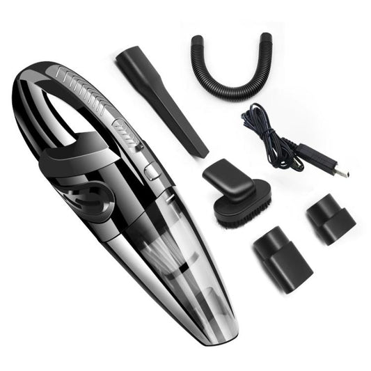 Wet And Dry Handheld High-Power Portable Car Vacuum Cleaner R-6052C Vacuum Cleaner with USB Cable (Black) by buy2fix