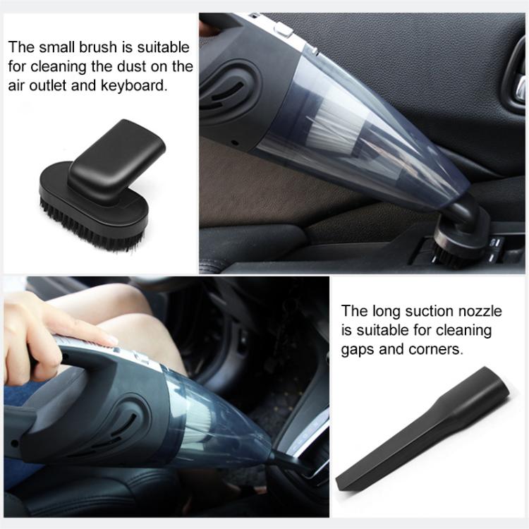 Wet And Dry Handheld High-Power Portable Car Vacuum Cleaner R-6052C Vacuum Cleaner with USB Cable (Black) by buy2fix