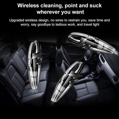Wet And Dry Handheld High-Power Portable Car Vacuum Cleaner R-6052C Vacuum Cleaner with USB Cable (Black) by buy2fix