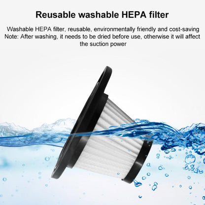 Wet And Dry Handheld High-Power Portable Car Vacuum Cleaner R-6052C Vacuum Cleaner with USB Cable (Black) by buy2fix