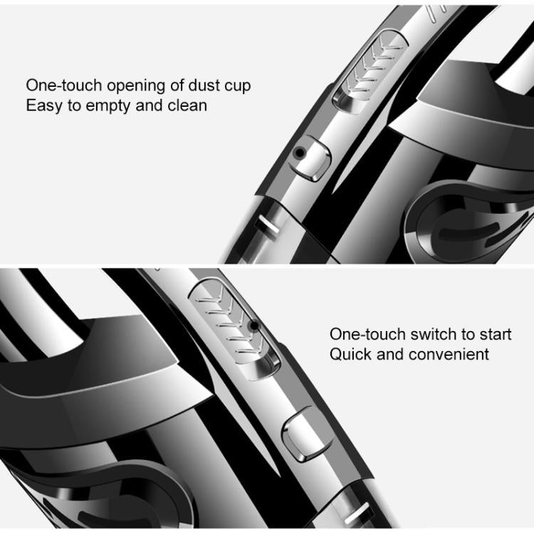 Wet And Dry Handheld High-Power Portable Car Vacuum Cleaner R-6052C Vacuum Cleaner with USB Cable (Black) by buy2fix