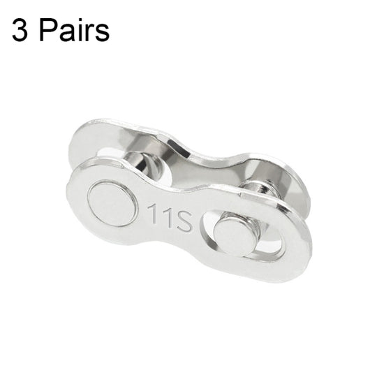 10 Paar 11 Speed ​​(Silber) ZH405 Mountain Road Fahrradkette Magic Buckle Kette Schnellverschluss