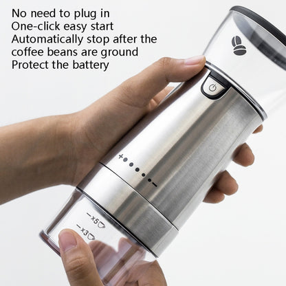 USB Rechargeable Coffee Machine Electric Coffee Grinder(Stainless Steel Color) - Coffee Tools by buy2fix | Online Shopping UK | buy2fix