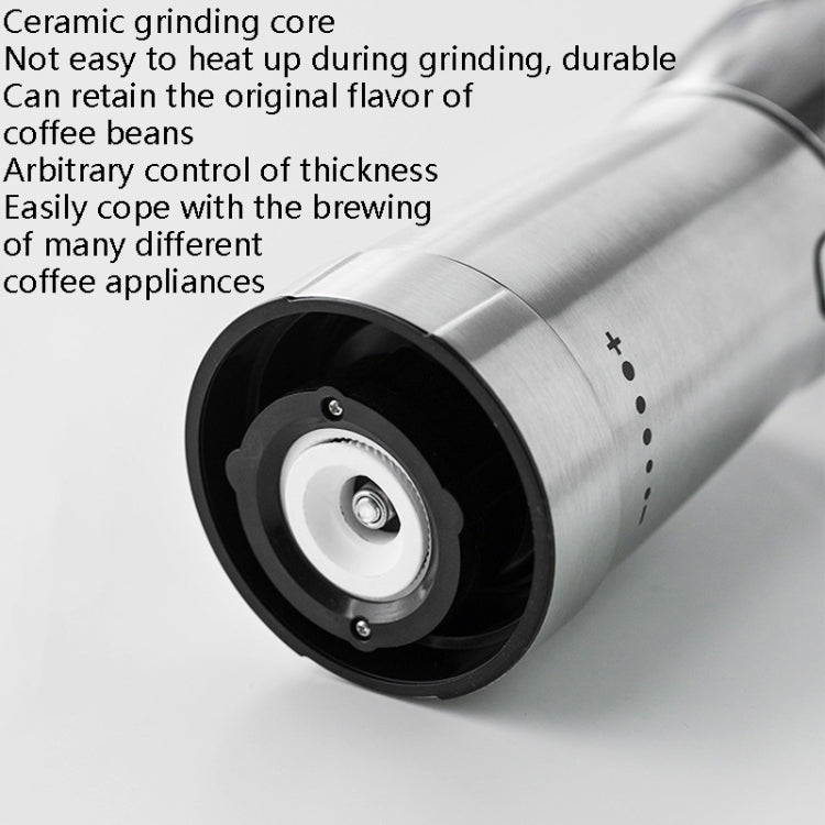 USB Rechargeable Coffee Machine Electric Coffee Grinder(Stainless Steel Color) - Coffee Tools by buy2fix | Online Shopping UK | buy2fix