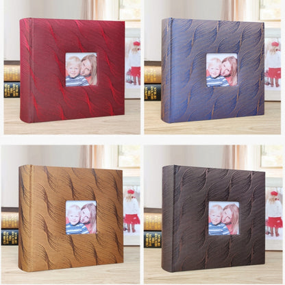 4R 6 Inch 200 Sheets Cloth Photo Album Baby Growth Memorial Album Interstitial Album(Red Wine) - Photo Albums & Photo Frames by buy2fix | Online Shopping UK | buy2fix