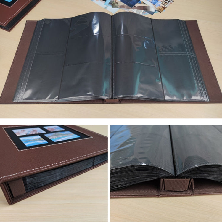 6 Inch 600 Sheets Leather Cover Photo Album Family Photo Album Storage Book(Black) - Photo Albums & Photo Frames by buy2fix | Online Shopping UK | buy2fix