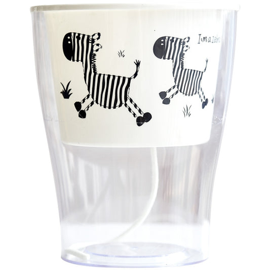 Fully Transparent Hydroponic Flower Pots Water Level Visible Non-Broken Glue Self-Absorbent Plastic Flower Pots, Size: W03 Caliber 11cm(Full Transparent Zebra Pattern) by buy2fix