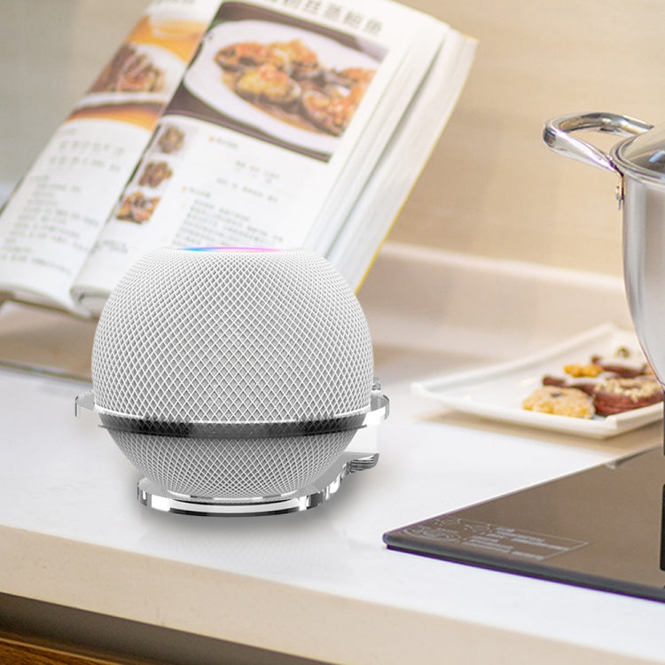 JP02Y Wall-Mounted / Desktop Acrylic Bracket For Apple HomePod Mini(White) - Speaker Bracket by buy2fix | Online Shopping UK | buy2fix