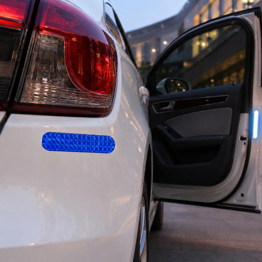 2 PCS High-brightness Laser Reflective Strip Warning Tape Decal Car Reflective Stickers Safety Mark(Blue)