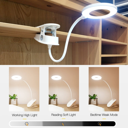 YAGE YG-8102 2W 18LEDs Touch Switch 3-Level Dimming Clip Desk Lamp Eye Protection LED Light by YAGE
