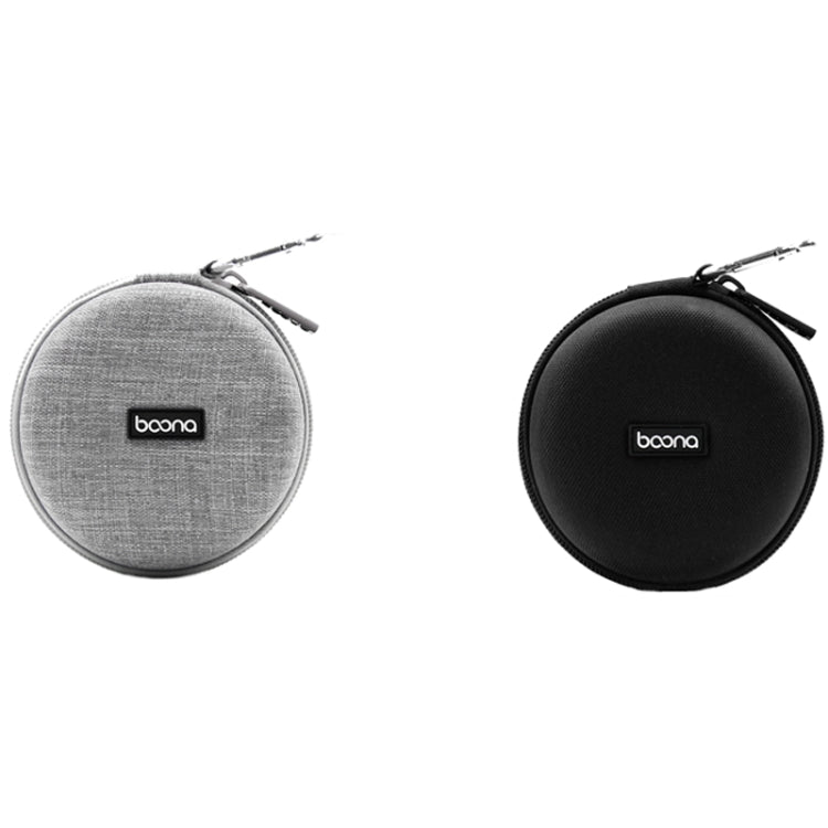 Baona BN-F009 Oxford EVA Storage Bag Box with Carabiner for Headphone / Earphone & Data Cable(Black) by Baona