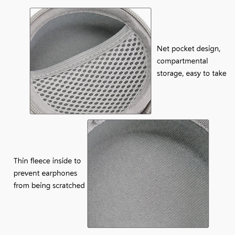 Baona BN-F009 Oxford EVA Storage Bag Box with Carabiner for Headphone / Earphone & Data Cable(Gray) by Baona