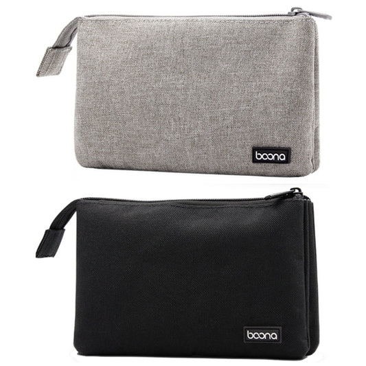 Baona BN-E002 Dual-layer Digital Storage Bag Data Cable Travel Organizing Bag(Grey) by Baona