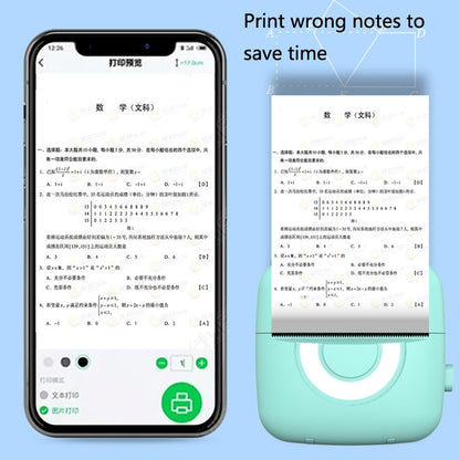 Portable Mini Wrong Question Printer Student Photo Text Memo Printer(Pink) by Huawei