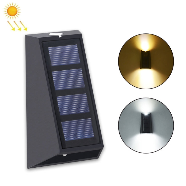 2 PCS N771 Solar Wall Light Up And Down Lights Outdoor Wall Lights Garden Light(Warm+White Light) - Solar Lights by buy2fix | Online Shopping UK | buy2fix