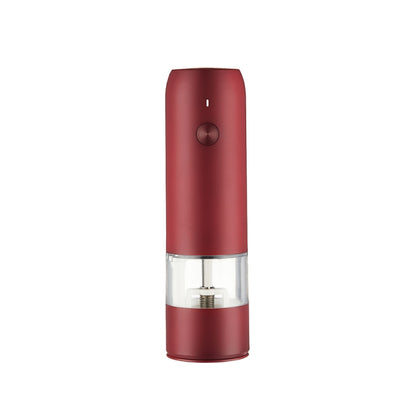 BY800 Electric Black Pepper Grinder Charge-Type Pepper Sea Salt Seasoning Grinder(Agate Red) by buy2fix