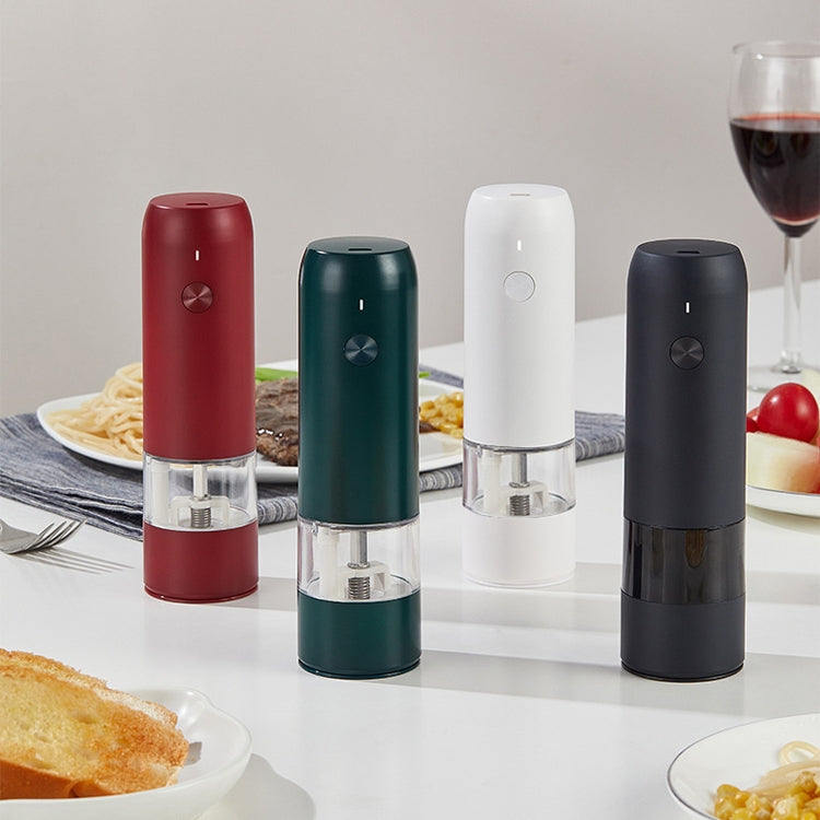BY800 Electric Black Pepper Grinder Charge-Type Pepper Sea Salt Seasoning Grinder(Agate Red) by buy2fix