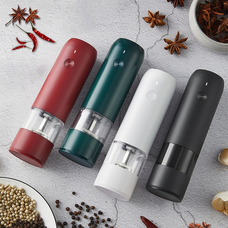 BY800 Electric Black Pepper Grinder Charge-Type Pepper Sea Salt Seasoning Grinder(Agate Red) by buy2fix