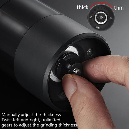 BY800 Electric Black Pepper Grinder Charge-Type Pepper Sea Salt Seasoning Grinder(Agate Red) by buy2fix