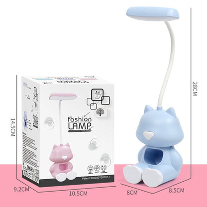 2 PCS FY6601 Cartoon Pen Holder Reading Desk Lamp LED Eye Protection Dormitory Student Bedroom Lamp(Blue) by buy2fix