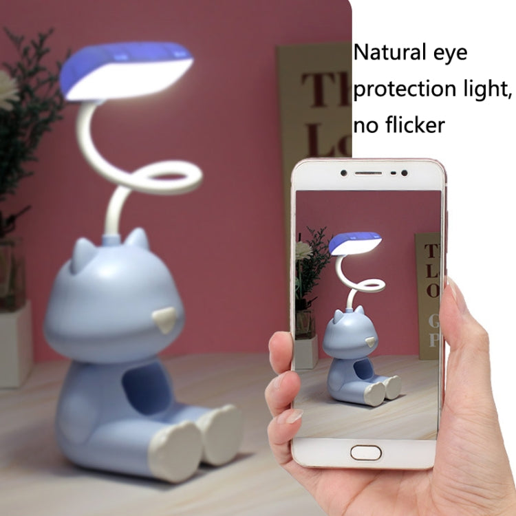 2 PCS FY6601 Cartoon Pen Holder Reading Desk Lamp LED Eye Protection Dormitory Student Bedroom Lamp(Blue) by buy2fix