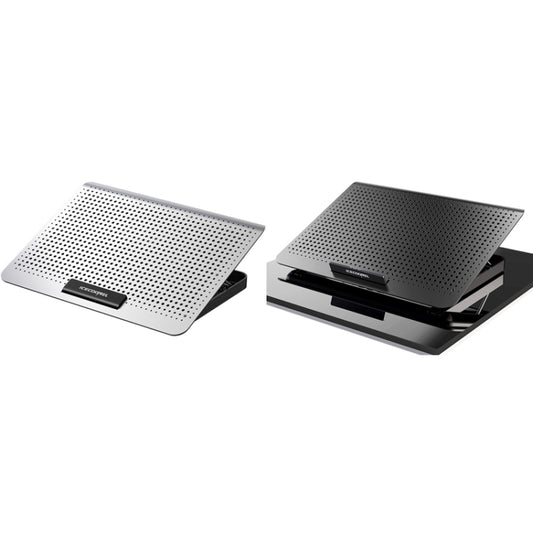 ICE COOREL Laptop Aluminum Alloy Radiator Fan Silent Notebook Cooling Bracket, Colour: Space Silver by ICE COOREL