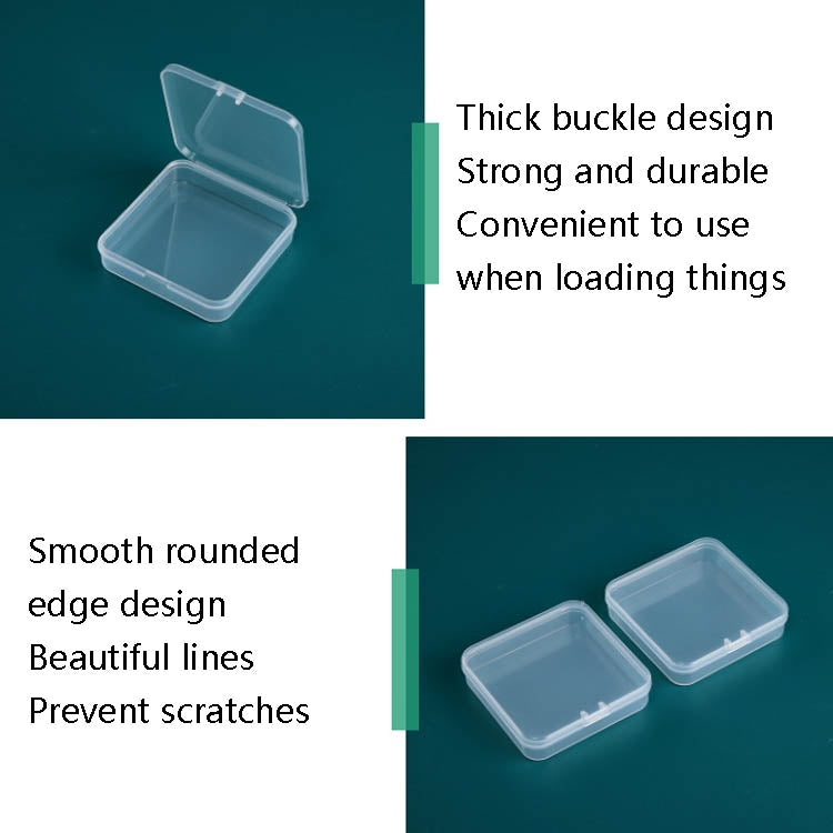 20 PCS Square Plastic Box With Cover Transparent Storage Box PP Parts Tool Box Electronic Component Accessories Box - Storage Boxes by buy2fix | Online Shopping UK | buy2fix