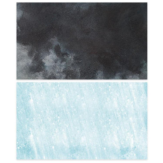 57 x 87cm Double-sided Photography Background Paper Shooting Props(08 Light Blue/Black) - Gradient Color by buy2fix | Online Shopping UK | buy2fix