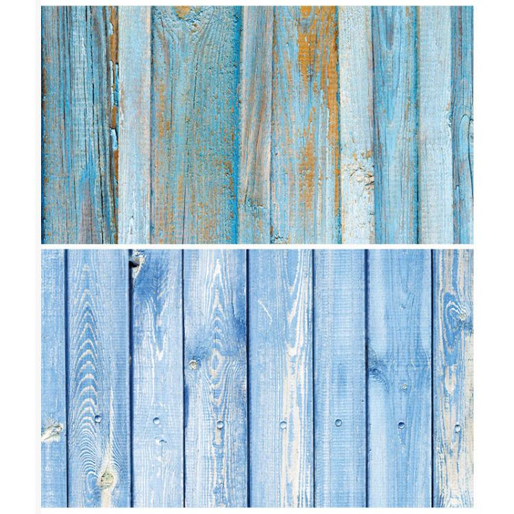 57 x 87cm Double-sided Photography Background Paper Shooting Props(23 Light Blue/Dark Blue) - Wood Floor by buy2fix | Online Shopping UK | buy2fix