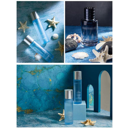 57 x 87cm Double-sided Photography Background Paper Shooting Props(08 Light Blue/Black) - Gradient Color by buy2fix | Online Shopping UK | buy2fix