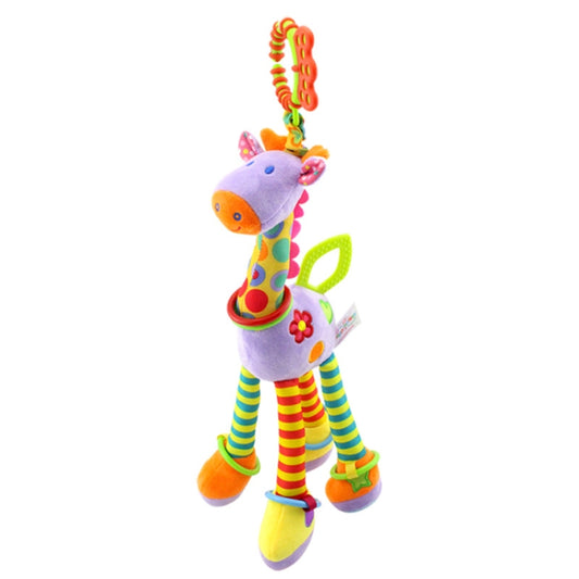 Baby Carriage Hanging Toy 0-1 Year Old Bell Teether Giraffe Bed Bell(Purple) by buy2fix