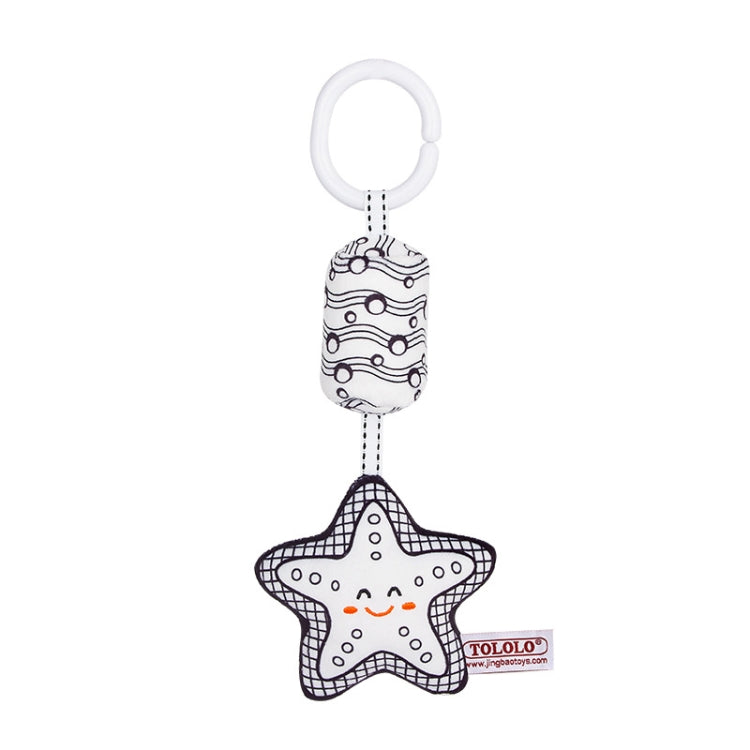 TOLOLO T168231-4 Newborn Bed Bell Early Education Toy Visually Inspires Black And White Wind Chimes Baby Bed Hanging(4D Starfish) by buy2fix
