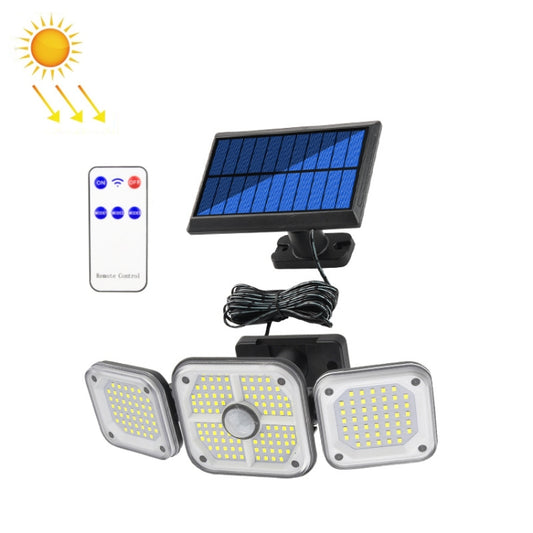 186 LED Solar Split Type Courtyard Lamp Outdoor Waterproof Corridor Garden Human Body Sensing Street Light by buy2fix