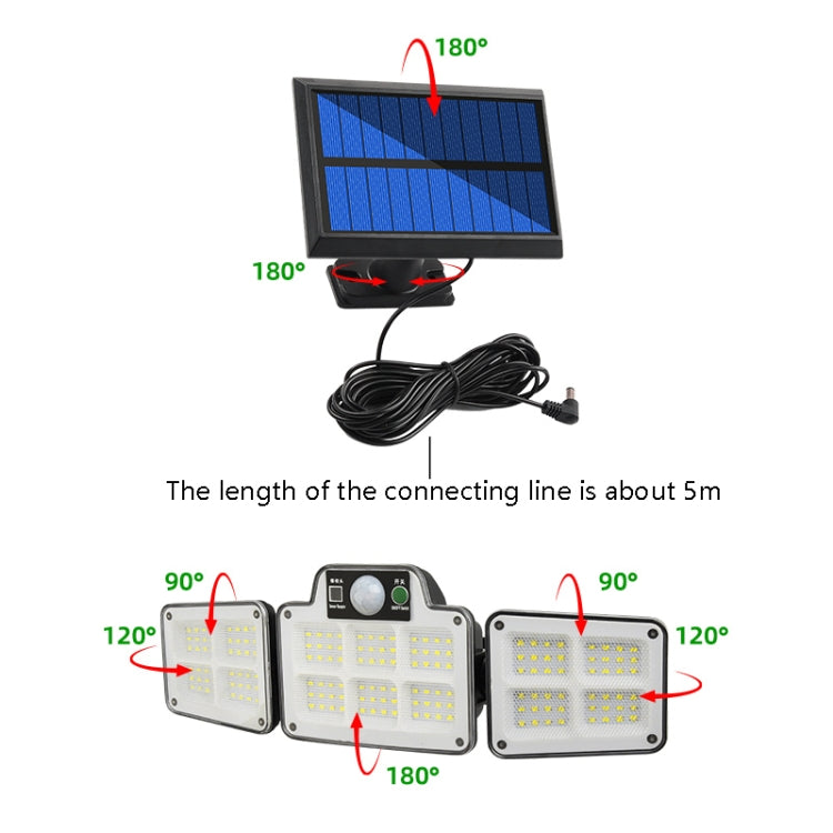 168 LED Solar Split Type Courtyard Lamp Outdoor Waterproof Corridor Garden Human Body Sensing Street Light - Solar Lights by buy2fix | Online Shopping UK | buy2fix