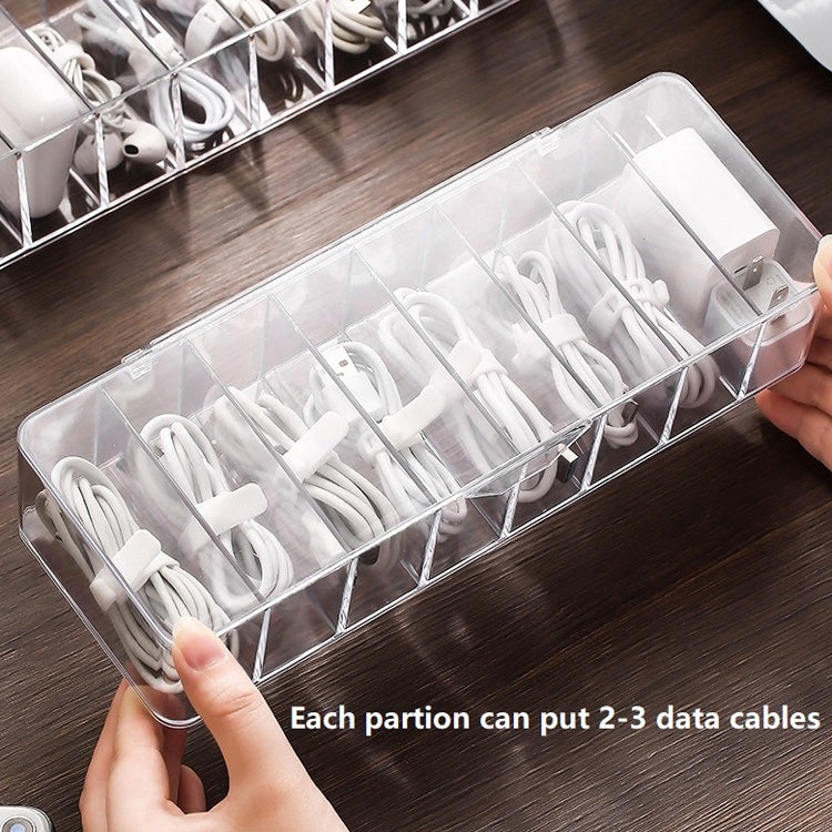 Dust Storage Line Box Hub Finishing Box Desktop Data Cable Storage Box, Specification: 8 Grid Basic - Storage Boxes by buy2fix | Online Shopping UK | buy2fix