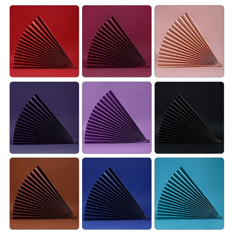 69x39cm Photo Props Hard Cardboard Folding Fan Photography Background Folded Paper(06 Carbon Black) - Paper Cut Props by buy2fix | Online Shopping UK | buy2fix