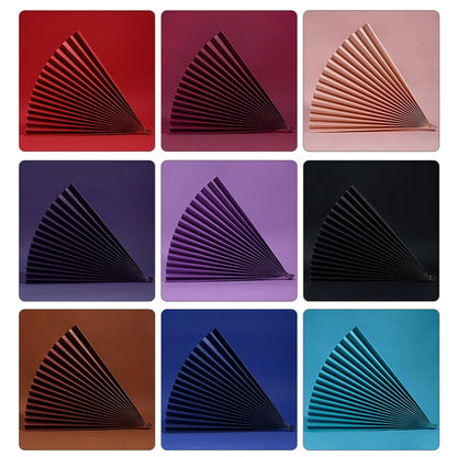 69x39cm Photo Props Hard Cardboard Folding Fan Photography Background Folded Paper(06 Carbon Black) - Paper Cut Props by buy2fix | Online Shopping UK | buy2fix