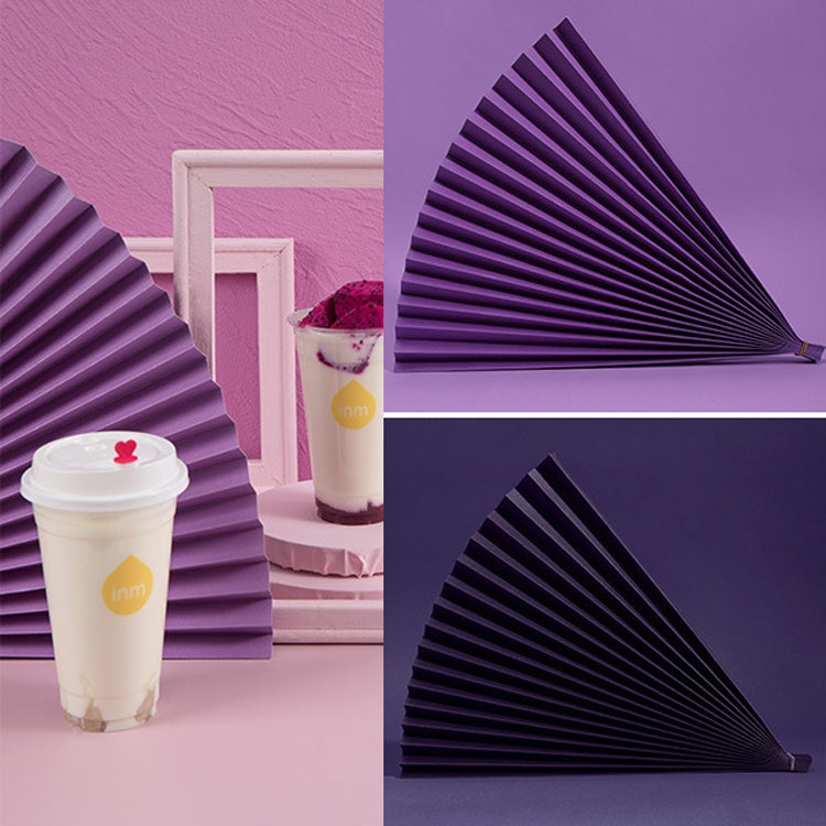 69x39cm Photo Props Hard Cardboard Folding Fan Photography Background Folded Paper(12 Avocado Green) - Paper Cut Props by buy2fix | Online Shopping UK | buy2fix