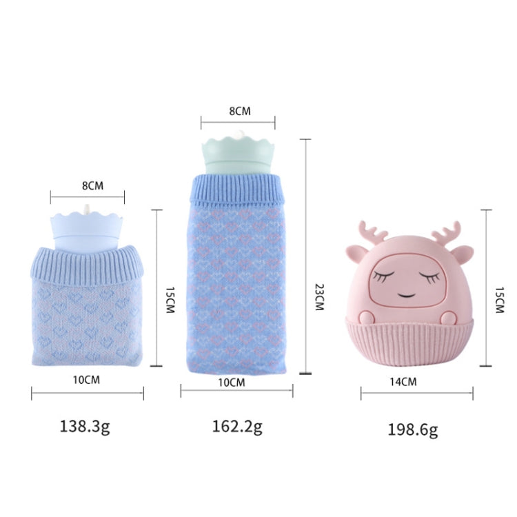 Winter Silicone Hand Warmer Cartoon Cute Water Injection Warm Water Bag, Colour: Green Love - Hot Water Bags by buy2fix | Online Shopping UK | buy2fix