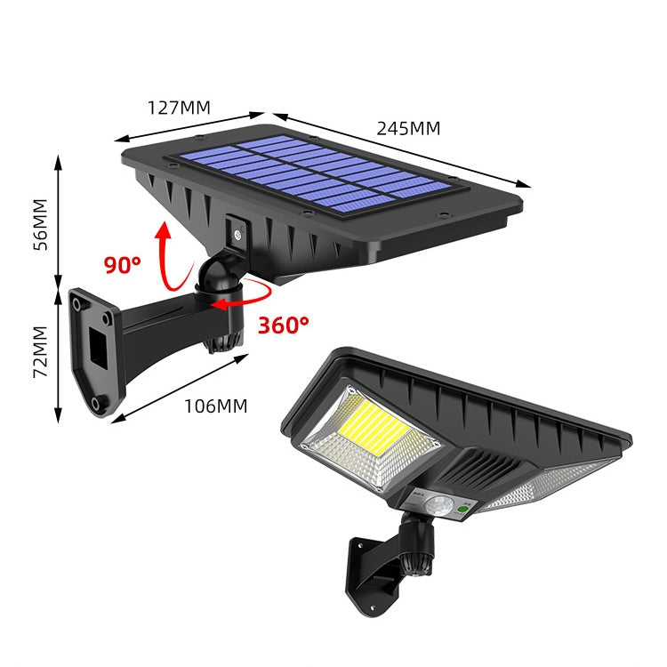 TG-TY081 LED Solar Wall Light Body Sensation Outdoor Waterproof Courtyard Lamp with Remote Control, Style: 160 LED Integrated - Solar Lights by buy2fix | Online Shopping UK | buy2fix